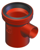 SML-Abzweig 100 x 50 mm 88 Grad mit Kurzmuffe