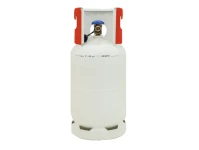 Stahlflasche Kaufflasche Kragen Rot 12,5L 48bar f. brennbare KM A2/A2L/A3