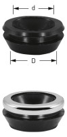 STEDO Gummi-Spuelrohrverb. f. WC-Durchm. 55 mm, Druckspuelrohr 28 - 32 mm, weiss