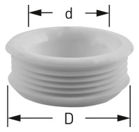 STEDO Gummi-Spuelrohrverb. f. WC-Durchm. 55 mm, Spuelkastenrohr 38 - 45 mm, weiss
