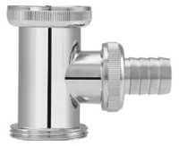 SWA Ablaufzwischenstueck 11/4x11/4, mit Schlauchverschraubung 3/4", verchromt