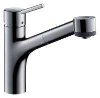 TALIS S Einhand-Spueltischbatterie m.ausziehb.Brause, Nr. 32841000, verchr.
