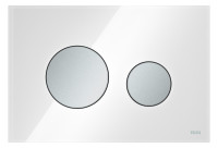 TECEloop Bet.platte WC,Zweimengentechnik Bed.v.vorn/oben,Glas we,Tasten mattchrom