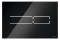 TECElux Mini Betaetigungsplatte WC m. elektr. Touch Betaetigung, Glas schwarz