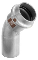 TEMPONOX Bogen 45 Grad mit SC-Contur,IxA nichtr. Stahl, 54mm, Nr. 1726.1
