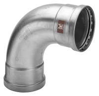 TEMPONOX Bogen 90 Grad mit SC-Contur,IxI nichtr. Stahl, 108,0mm, Nr. 1716XL