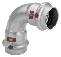 TEMPONOX Bogen 90 Grad mit SC-Contur,IxI nichtr. Stahl, 54mm, Nr. 1716