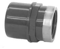 Uebergangsmuffennippel, PVC-U, d 25x1/2" metallringverstaerkt, Nr. 21.091.25