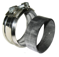 Uebergangsverbinder fuer SML-Rohrsysteme DN 70 auf DN 75/80, Profilsch.Chromstahl