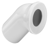 Universal-Ablaufbogen 45 Grad weiss