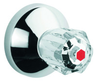 UP-Ventil Oberbau mit Brillant-Griff Nr.19.831, warm, verchromt