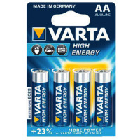 VARTA High Energy Mignon Batterie AA Alk-Man 1,5V, Nr. 4906 (Pack a 4 Stk.)