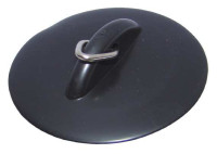 Ventilstopfen 32mm aus Gummi mit Abdeck- platte 60mm, mit Dreikantbuegel