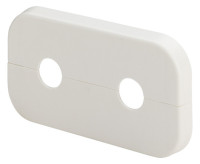 VIEGA-Doppelrosette, weiss RAL 9010 Mod.1079.6,Stichmass 50mm,110x60x10x15