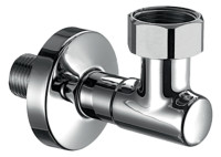 Wasserzaehler-Anschlussbogen 1/2" mit verstellbarem Abgang, verchromt