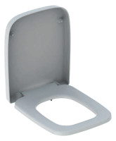 WC-Sitz Renova Plan, eckiges Design Scharn.Messing verch.m.Absenkautom.weiss