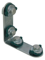 Winkelstueck 90 Grad, fuer Schienenbef. lang/lang, verzinkt, 90 x 90 mm