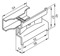ZEHNDER Klemmhalter BH zum Anschrauben f.Charleston Heizkoerper, RAL 9016 weiss
