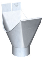 Zink Einhaengestutzen RHEINZINK oval, 7-teilig x 87 mm