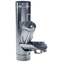 Zink Laubfalle 100 mm mit Laubkorb, fuer Fallrohreinbau
