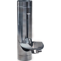 Zink Regenwasserklappe mit Sieb, 80 mm