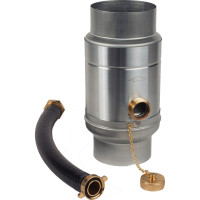 Zink Wassersammler 60 mm mit Schlauchset (Fassanschl. + 33 cm 1"-Schlauch) 27Z060